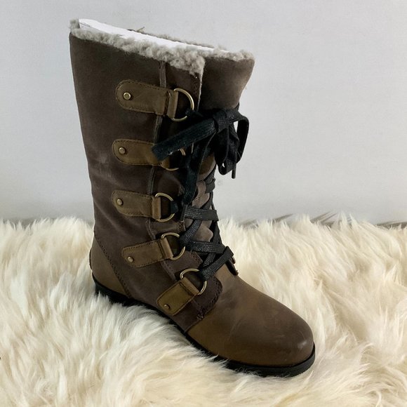NWB Sorel Women's Emelie Lace Up Mid-Calf Waterproof Leather Boot - Sz 6.5US - Picture 7 of 13